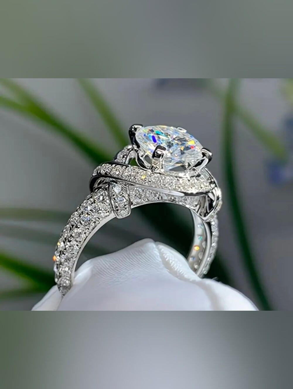 $8 Each Or Bundle 5/$20 Classic Pavé Solitaire Ring w/ Round Center